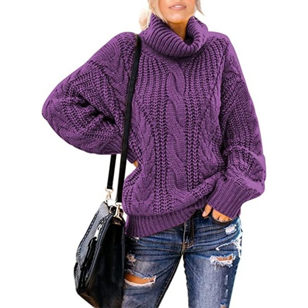 Women's Purple Knit Sweater